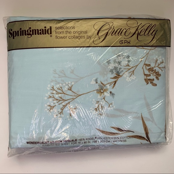 Vintage rare and collectible 1978 king sheet set designed by Grace Kelly - NWT - Picture 2 of 6